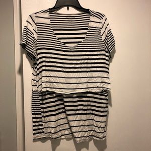 Striped Nursing Top